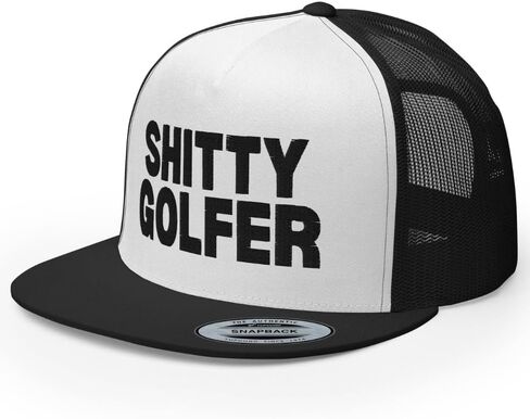 قبعة NX Shitty Golfer المطرزة المسطحة لسائقي الشاحنات ذات التاج العالي Snapback قبعة جولف مرحة in Kuwait