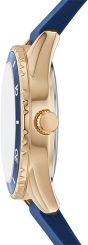Skechers Women's Three Hand Silicone Watch & Interchangeable Band Gift Set, Blue Silicone and Gold Sports Watch for Women in Kuwait