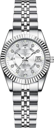 Poedagar Luxury Watch for Woman Luminous Waterproof Date Stainless Steel Diamond Ladies Watch Fashion Casual Quartz Women's Watches in Saudi Arabia