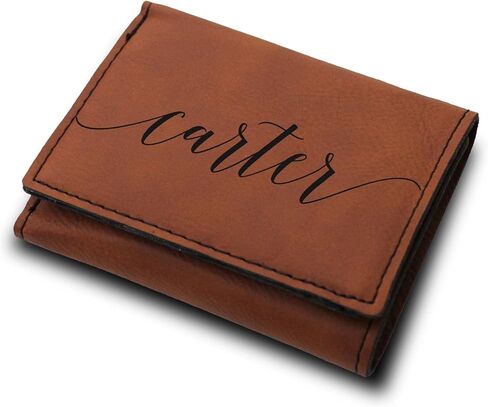 Personalized Leather Wallet for Men - Tri-Fold Wallet, Valentines Day & Father's Day Gift for Him in Saudi Arabia