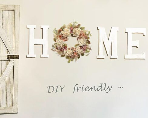 18 Inch Lush Fall Wreath for Front Door, Boho Brown Outdoor Wreath with Faux Dried Hydrangea Pampas Burlap & Flowers, Farmhouse Fall Winter Thanksgiving Harvest Décor in Saudi Arabia