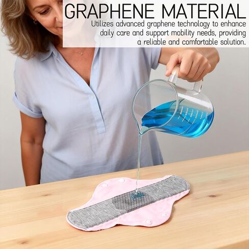 9 Pieces Reusable Graphene Incontinence Pads - Leak-Proof, Washable Sanitary Napkin for Elderly Care and Mobility Support in Saudi Arabia