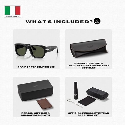 Persol PO3380S Square Shape Sunglasses With Official Eyewear Kit in Kuwait