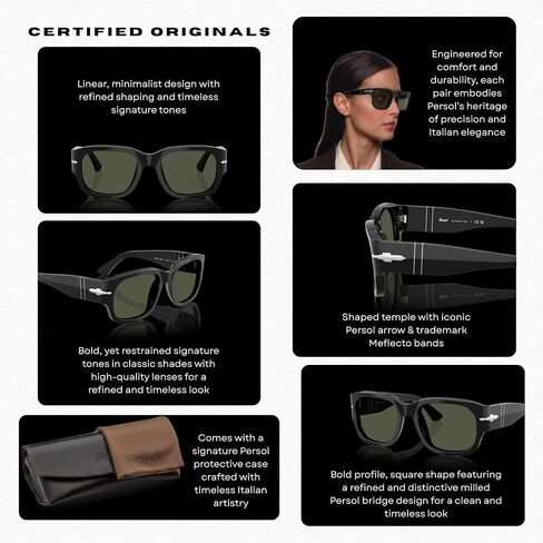 Persol PO3380S Square Shape Sunglasses With Official Eyewear Kit in Kuwait