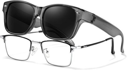 Xfeel Fit Over Sunglasses for Men Polarized UV400 Protection Over Glasses Sunglasses Classic Shades for Driving & Outdoor in Saudi Arabia