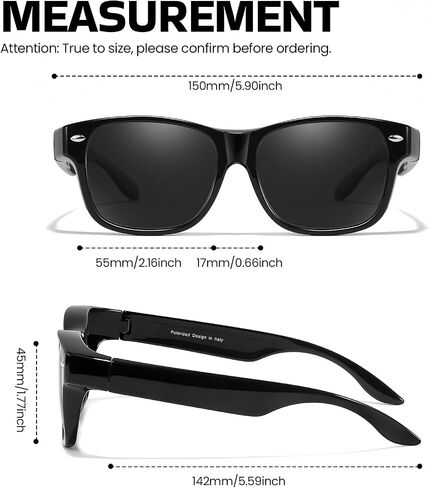 Xfeel Fit Over Sunglasses for Men Polarized UV400 Protection Over Glasses Sunglasses Classic Shades for Driving & Outdoor in Saudi Arabia