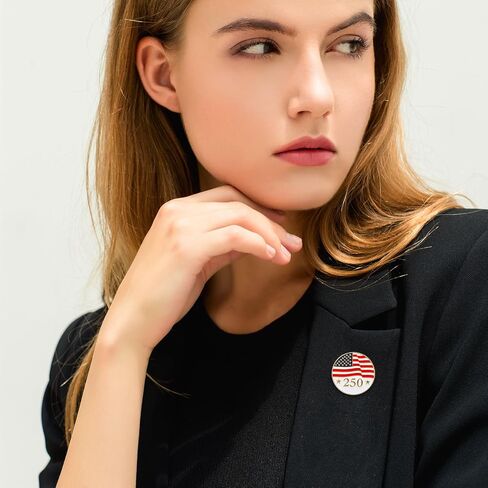 250th Anniversary USA Lapel Pin 5PCS, Metal American Flag Buttons for Men Women Suits Hats Backpacks Clothes Accessories for Independence Day Veterans Events in Saudi Arabia