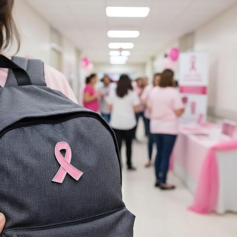 Breast Cancer Awareness Pins, Pink Ribbon Pin Brooches for Women in Saudi Arabia