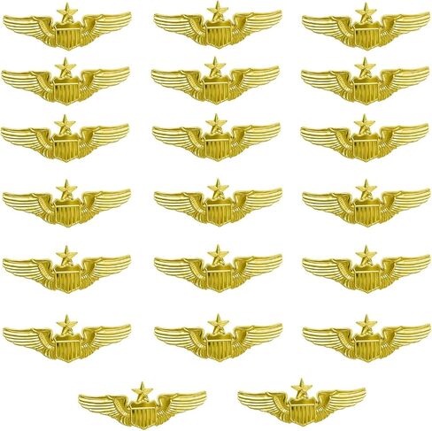 Airplane Pin,Pilot Wings Pin,Gold Air Force Senior Pilot Wing Badge,Pilot Costume Lapel Pins,Metal Aviator Pins for Hat Shirt Uniform Costume,Gift for Flight Schools & Graduation in Saudi Arabia