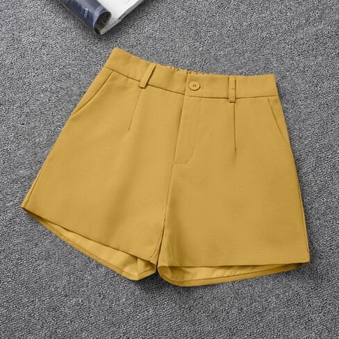 Dress Shorts for Women High Waisted Wide Leg Button Business Casual Work Shorts with Pockets 2026 Summer Outfits in Saudi Arabia