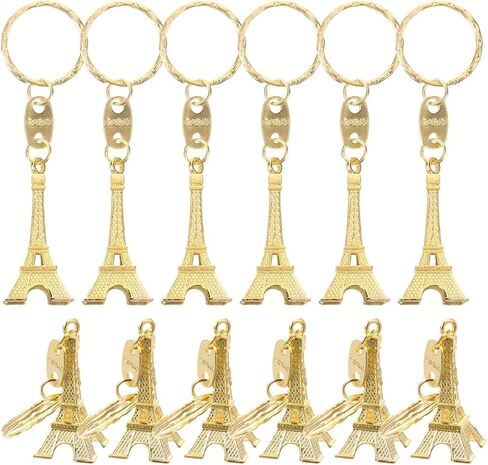 PRETYZOOM 12pcs Eiffel Tower Keychain, Mini Eiffel Tower Keyring Pendant for Decoration, French Souvenirs Keychain in Saudi Arabia