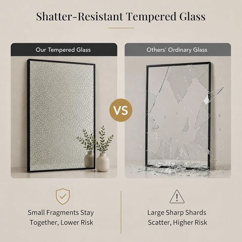 2-Pack 24"x36" Matte Black Bathroom Mirror, Thin Metal Frame, Heavy-Duty Rectangular Vanity Mirror for Over Sink, HD Shatterproof Glass, Modern Farmhouse & Industrial Style in Saudi Arabia