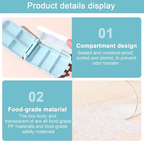 Portable Pill Organizer Travel Pill Box Medicine Storage Case for Daily Medication Management Compact and Durable Design(1 Pack) in Kuwait
