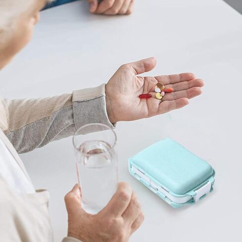 Portable Pill Organizer Travel Pill Box Medicine Storage Case for Daily Medication Management Compact and Durable Design(1 Pack) in Kuwait
