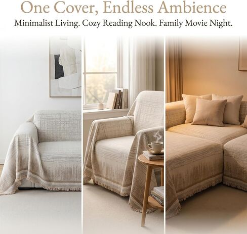 Sofa Covers for Pets Washable,Soft Couch Blanket Cover,Stylish Slipcovers for Couches and Sofas,71"x118" Couch Protector for Dogs/Cats,Brown in Kuwait