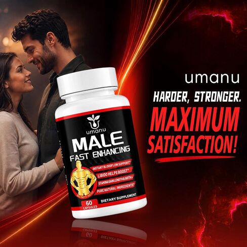 مكمل Umanu سريع المفعول لتعزيز الذكور - تعزيز تدفق الدم، وزيادة القوة، والحجم (الطول + المحيط)، وزيادة القدرة على التحمل - مصنوع من الماكا، والإبيميديوم ومكونات طبيعية أخرى - تم اختباره من قبل طرف ثالث in Kuwait