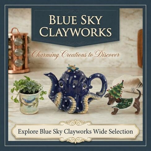 Blue Sky Clayworks Salty Seagull Surfboards Candle House, 6.125" L x 4.25" W x 7" H in Kuwait