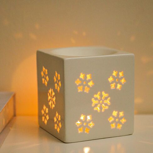 Oil Burner for Scented Oil - Ceramic Tea Light Candle Holder for Bedroom Living Room Wedding Gift in Kuwait
