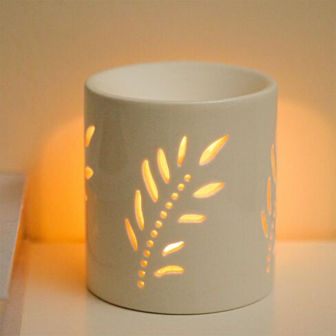 Oil Burner for Scented Oil - Ceramic Tea Light Candle Holder for Bedroom Living Room Wedding Gift in Kuwait