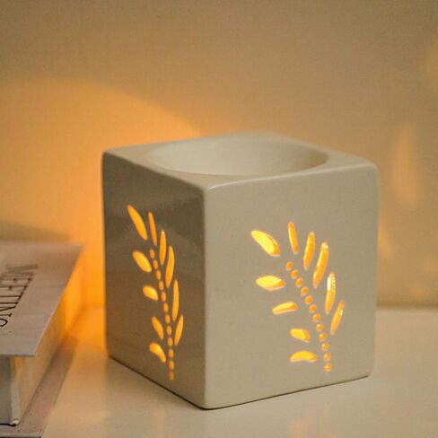 Oil Burner for Scented Oil - Ceramic Tea Light Candle Holder for Bedroom Living Room Wedding Gift in Kuwait
