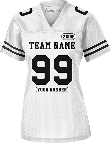 Custom Replica Football Jersey for Women Add Your Team Name and Number Personalized T-Shirt 2 Sided in Saudi Arabia