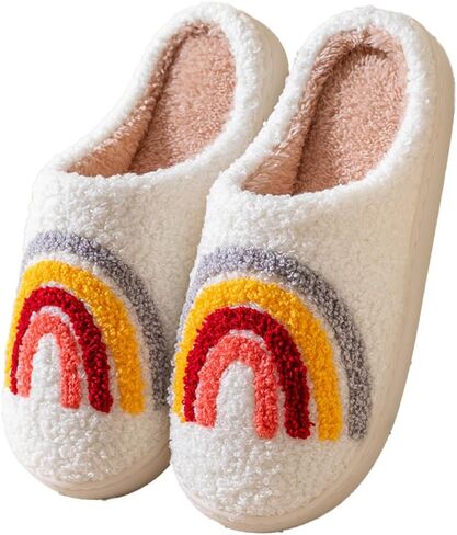Fuzzy House Cute Slippers for Women Men Indoor Soft Plush Lining Non-Slip Sole Cozy Winter Style Shoes in Saudi Arabia