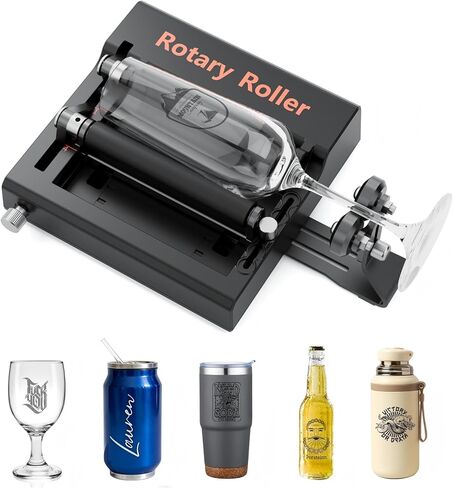 MD1920 roatry WAINLUX K10 Laser Rotary Aattachment for Laser Engraver and Cutter Rotary Roller,Engraver Accessory Y-axis Rotary Roller for Engraving Cylindrical Objects, Wine Glass, Tumbler, Pen in Kuwait