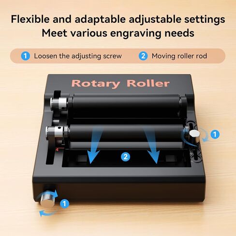 MD1920 roatry WAINLUX K10 Laser Rotary Aattachment for Laser Engraver and Cutter Rotary Roller,Engraver Accessory Y-axis Rotary Roller for Engraving Cylindrical Objects, Wine Glass, Tumbler, Pen in Kuwait