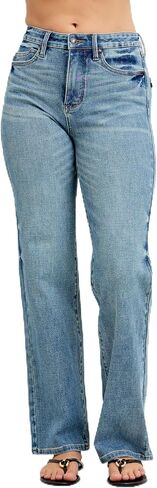Judy Blue Womens Jeans - High Waisted Tummy Control Slim Straight in Kuwait
