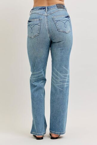 Judy Blue Womens Jeans - High Waisted Tummy Control Slim Straight in Kuwait