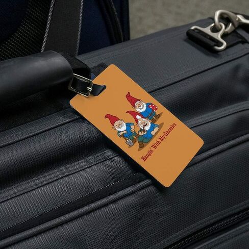 Hanging with My Gnomies Gnomes Luggage ID Tags Carry-On Cards - Set of 2 in Kuwait
