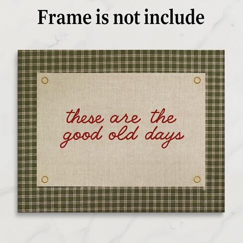 These Are the Good Old Days Wall Art Print, Rustic Farmhouse Quote Print, Vintage Plaid Pattern Inspirational Decor, Cozy Country Home Artwork, Unframed Retro Typography Sign (11X14 Inch-Unframed) in Saudi Arabia
