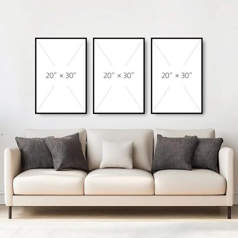 Abstract Wall Art Mid Century Modern Prints 3 Piece Framed Paintings Crystal Porcelain Wall Pictures Sun Moon Decor Artwork for Bedroom Living Room Dining Room Home Office 20" W x 30" H x 3Pcs in Saudi Arabia