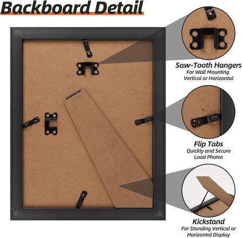 Lavezee Certificate Frames 2 Packs, Black & Gold 8.5 x 11 Graduation Frame with Shatter-Resistant Cover, 8.5 by 11 Picture Diploma Document Degree Frames for Wall and Tabletop in Saudi Arabia