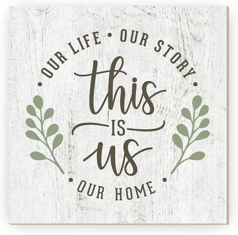 This Is Us Our Life Our Story Our Home Rustic Wood Farmhouse Wall Sign 12x12 (Unframed) in Kuwait