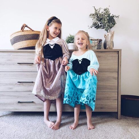Little Adventures Sleeping Beauty Day Dress with Headband Princess Costume (Medium Age 3-5) - Machine Washable Child Pretend Play and Party Dress with No Glitter in Kuwait