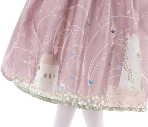 Little Adventures Sleeping Beauty Day Dress with Headband Princess Costume (Medium Age 3-5) - Machine Washable Child Pretend Play and Party Dress with No Glitter in Kuwait