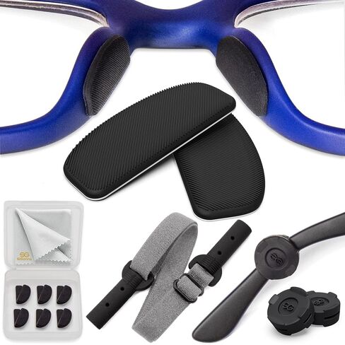 Nose Pads Glasses Anti Slip - Eyeglass Nose Pads 6 Pairs - Sunglass Nose Pads - Thin Glasses Nose Grip 1 mm (Black Gray) in Saudi Arabia