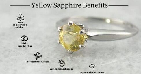 8.25 Ratti 7.00 Carat Unheated Untreatet AA++ Quality Natural Yellow Sapphire Pukhraj Gemstone Silver Plated Ring for Men And Women's in Saudi Arabia