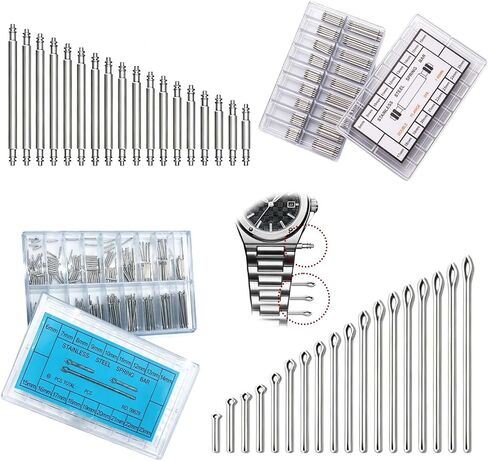 360PCS Watch Band Pins Assortment, Stainless Steel 6-23mm with Link Removal Tool, Repair Kit Compatible with Various Sizes for Watchmakers DIY Replacement Set, Travel and Daily Use in Saudi Arabia