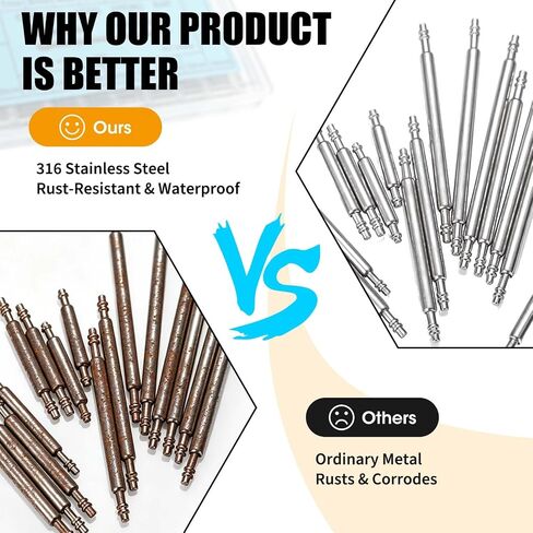 360PCS Watch Band Pins Assortment, Stainless Steel 6-23mm with Link Removal Tool, Repair Kit Compatible with Various Sizes for Watchmakers DIY Replacement Set, Travel and Daily Use in Saudi Arabia