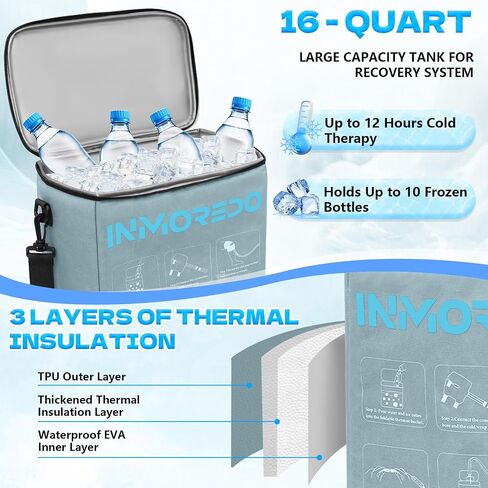 Cold Therapy Machine for Knee After Surgery, Programmable Ice Therapy System for Knee Replacement Recovery, Cryotherapy Pain Relief with Compression Pad for Shoulder/Arm/Hip/Ankle in Saudi Arabia