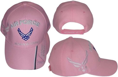 قبعة مرخصة من Trade Winds Air Force Wings Woman Veteran V Pink Shadow المطرزة من الأكريليك in Kuwait