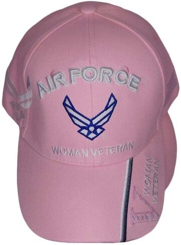 قبعة مرخصة من Trade Winds Air Force Wings Woman Veteran V Pink Shadow المطرزة من الأكريليك in Kuwait