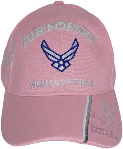 قبعة مرخصة من Trade Winds Air Force Wings Woman Veteran V Pink Shadow المطرزة من الأكريليك in Kuwait