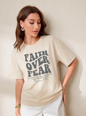 Oversized Tshirts for Women Loose Fit Crew Neck Summer Graphic Baggy Tops Running Beach T Shirts in Kuwait