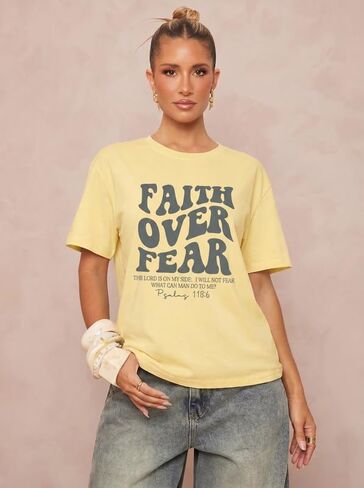 Oversized Tshirts for Women Loose Fit Crew Neck Summer Graphic Baggy Tops Running Beach T Shirts in Kuwait