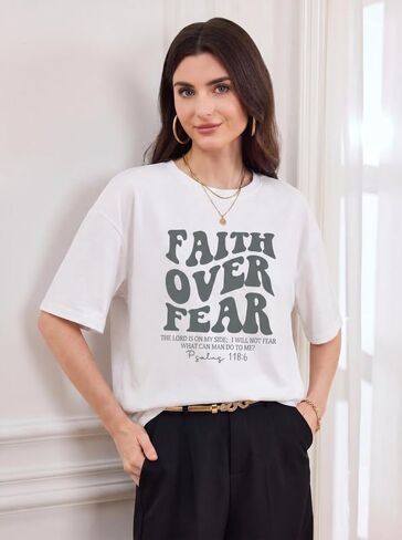 Oversized Tshirts for Women Loose Fit Crew Neck Summer Graphic Baggy Tops Running Beach T Shirts in Kuwait