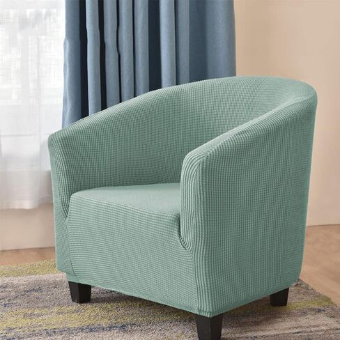 Soft Stretch Jacquard Armchair Slipcover Barrel Chair Cover Non Slip Club Chair Slipcover with Elastic Bottom Furniture Protector for Bar Counter Living Room -Purple-1 in Saudi Arabia
