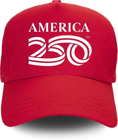 250 Anniversary USA Hat, Official AMERICA250 Headwear, Red High Crown Hat, 4th of July & Authentic Merchandise in Saudi Arabia
